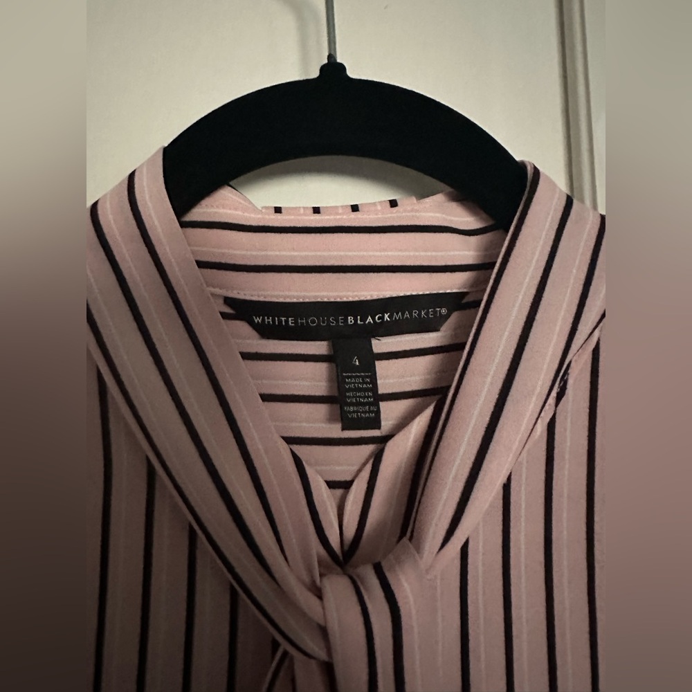 WHBM Pinstripe Blouse - Picture 4 of 7
